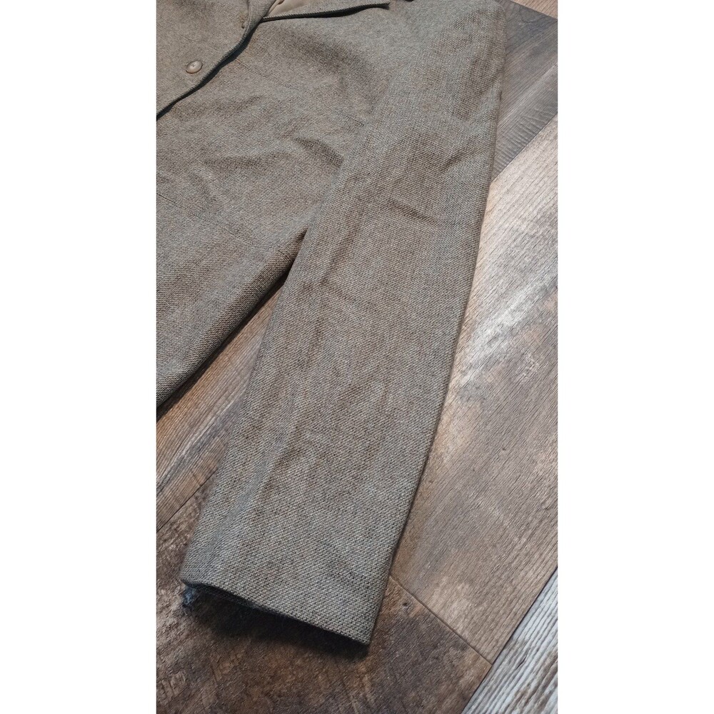 Women's Rafael Khaki Tan Wool Blend Blazer Jacket, Size 14 - Picture 3 of 11